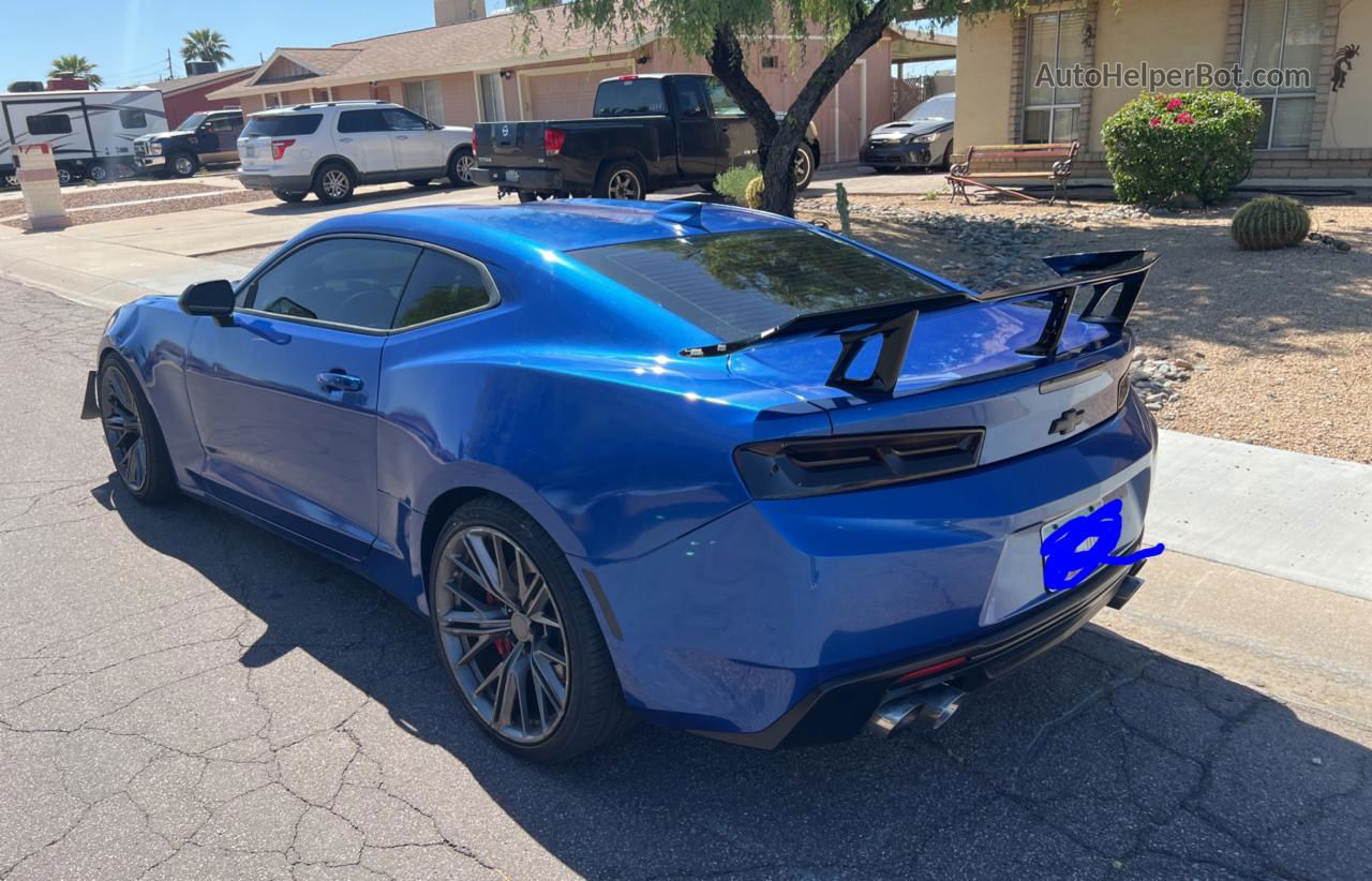 2018 Chevrolet Camaro Ss Blue vin: 1G1FE1R73J0118359