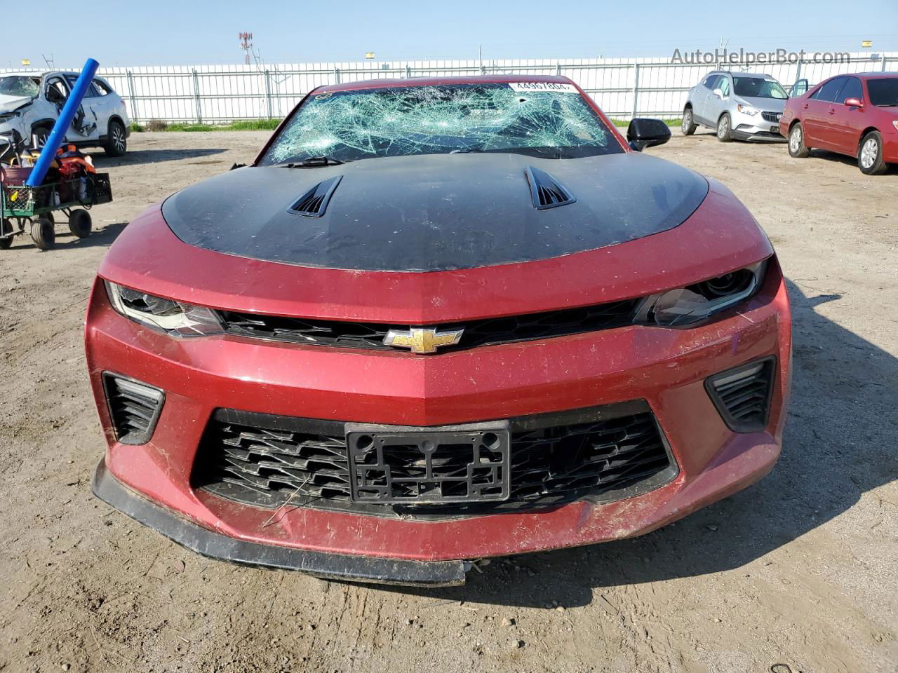 2018 Chevrolet Camaro Ss Burgundy vin: 1G1FE1R77J0117540