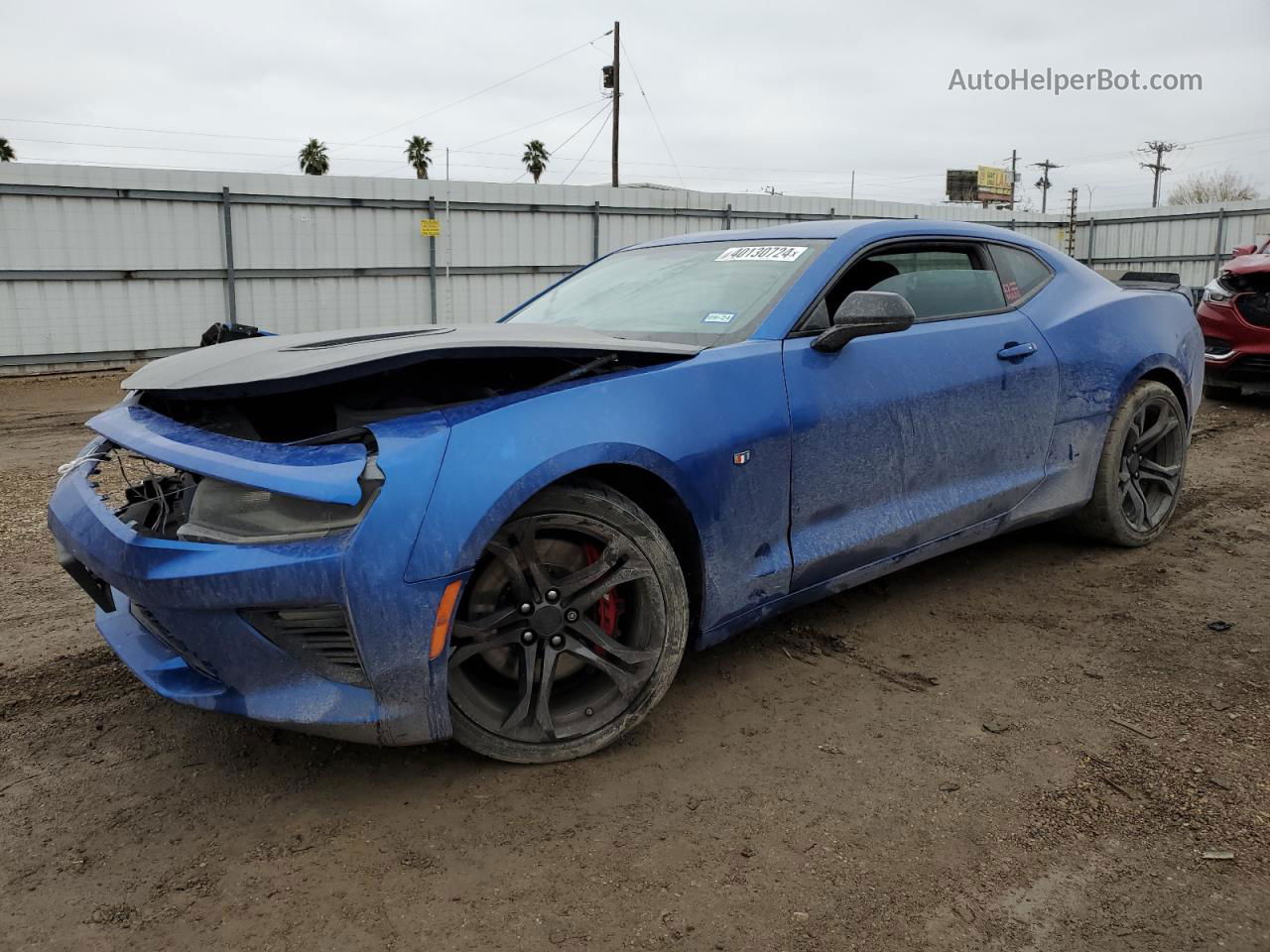 2017 Chevrolet Camaro Ss Blue vin: 1G1FE1R7XH0183218