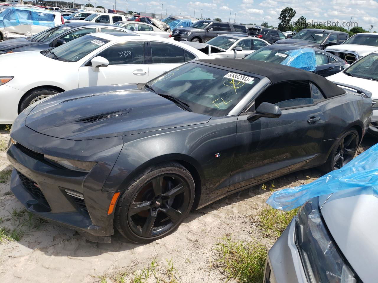 2018 Chevrolet Camaro Ss Gray vin: 1G1FE3D75J0158848