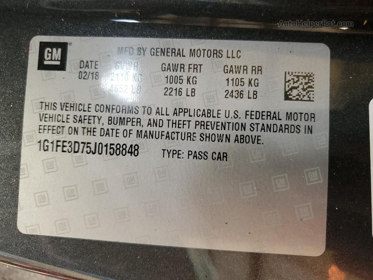 2018 Chevrolet Camaro Ss Gray vin: 1G1FE3D75J0158848