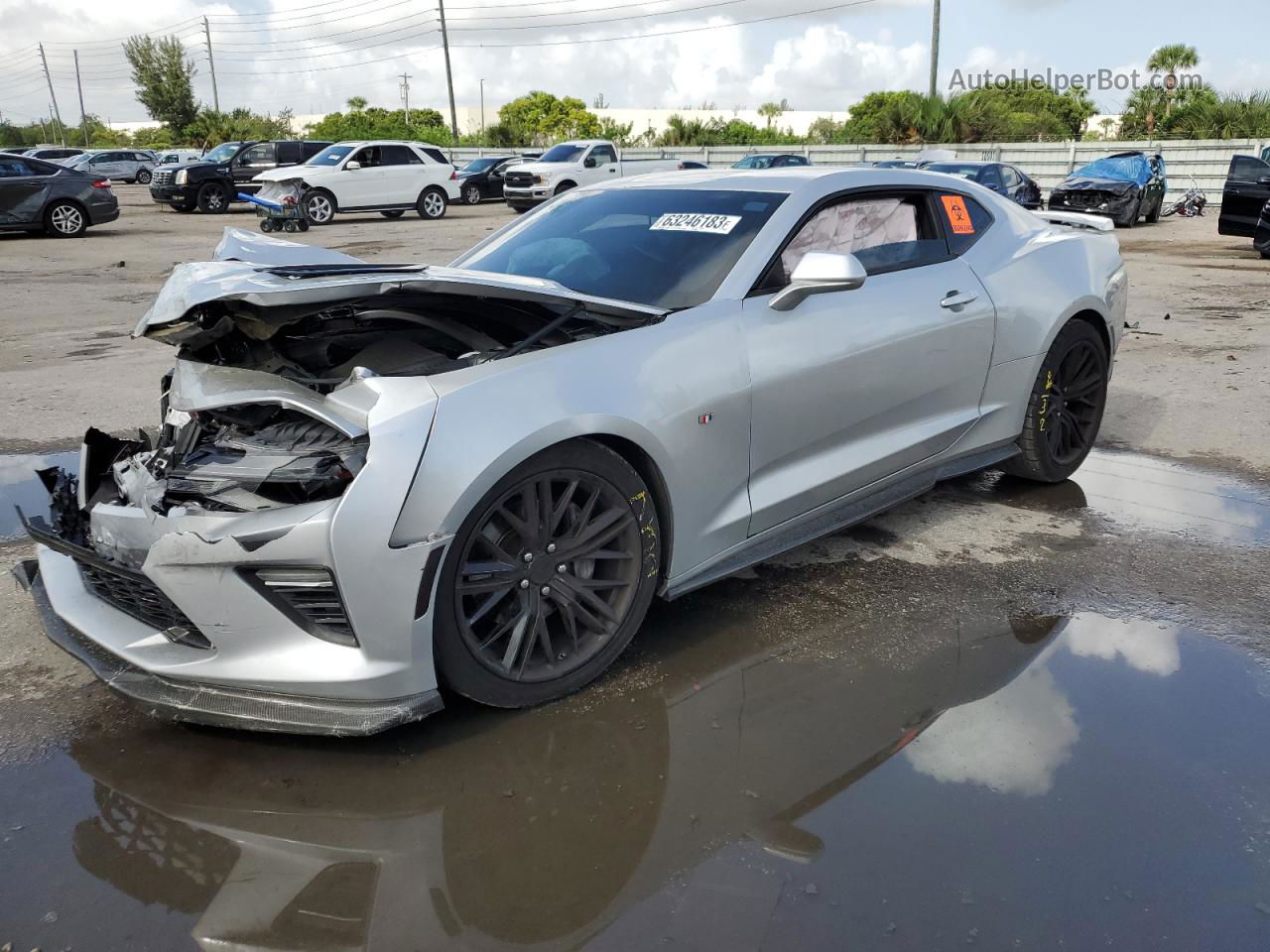 2018 Chevrolet Camaro Ss Silver vin: 1G1FF1R71J0182610