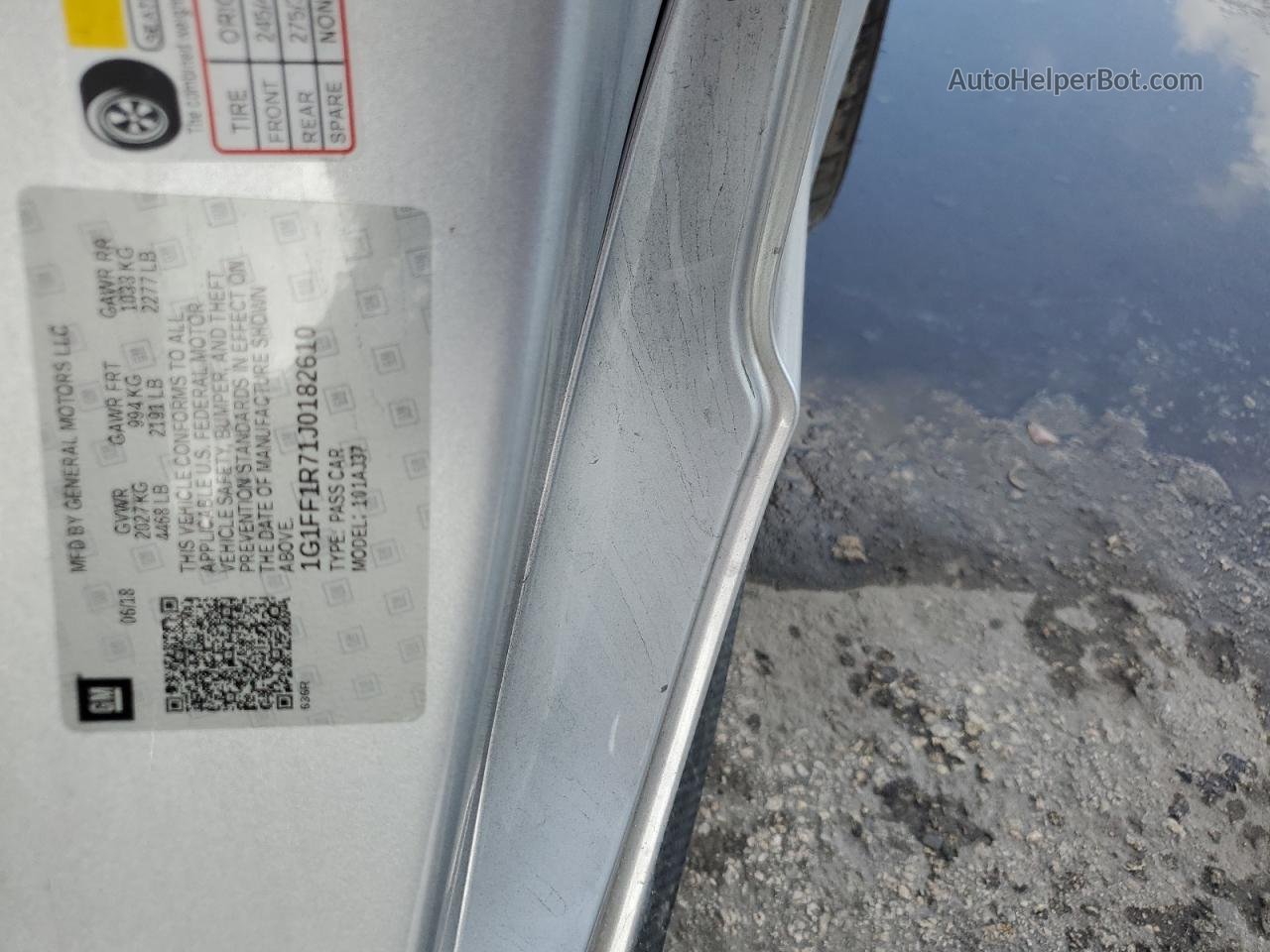 2018 Chevrolet Camaro Ss Silver vin: 1G1FF1R71J0182610