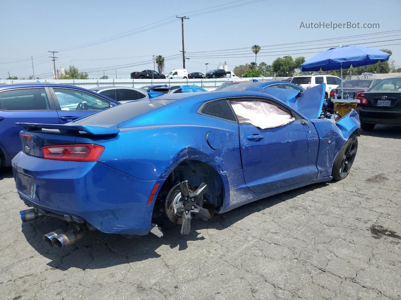 2018 Chevrolet Camaro Ss Синий vin: 1G1FF1R72J0176671