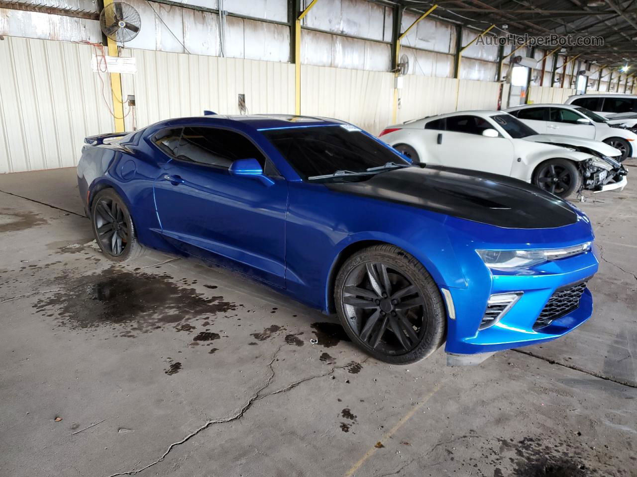 2017 Chevrolet Camaro Ss Blue vin: 1G1FF1R74H0134061