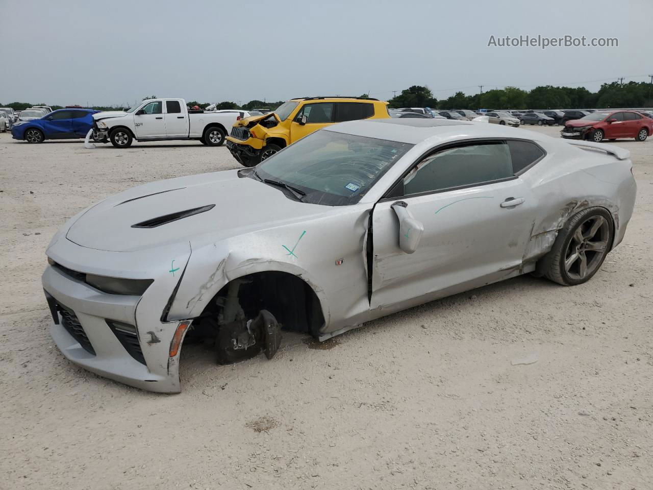 2018 Chevrolet Camaro Ss Silver vin: 1G1FF1R75J0122135