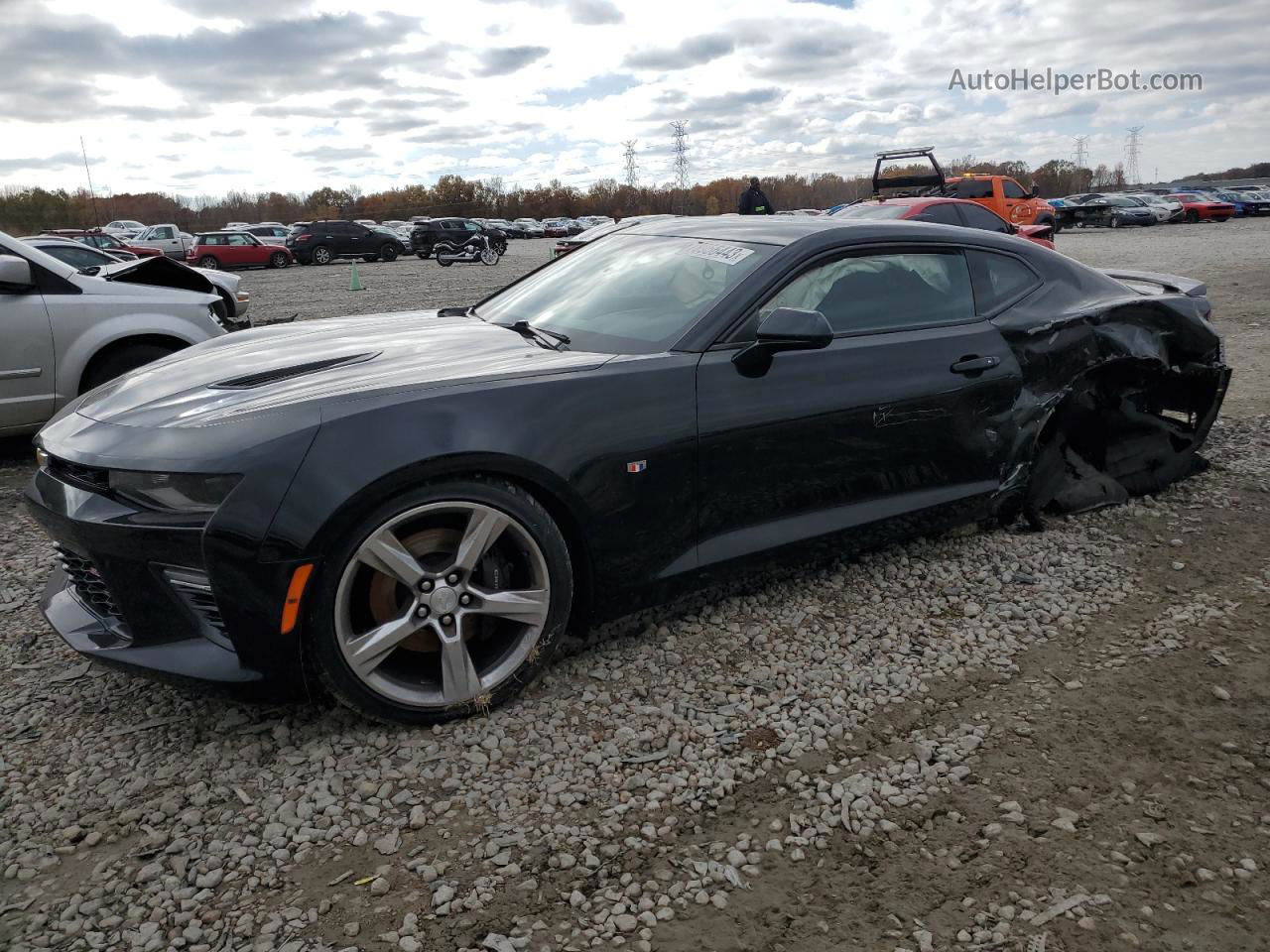 2018 Chevrolet Camaro Ss Black vin: 1G1FF1R75J0126041