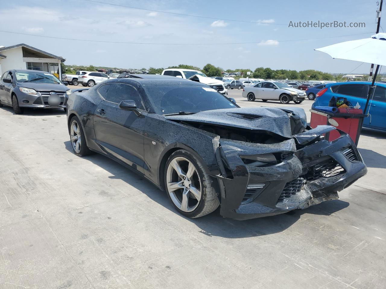 2018 Chevrolet Camaro Ss Black vin: 1G1FF1R76J0115954