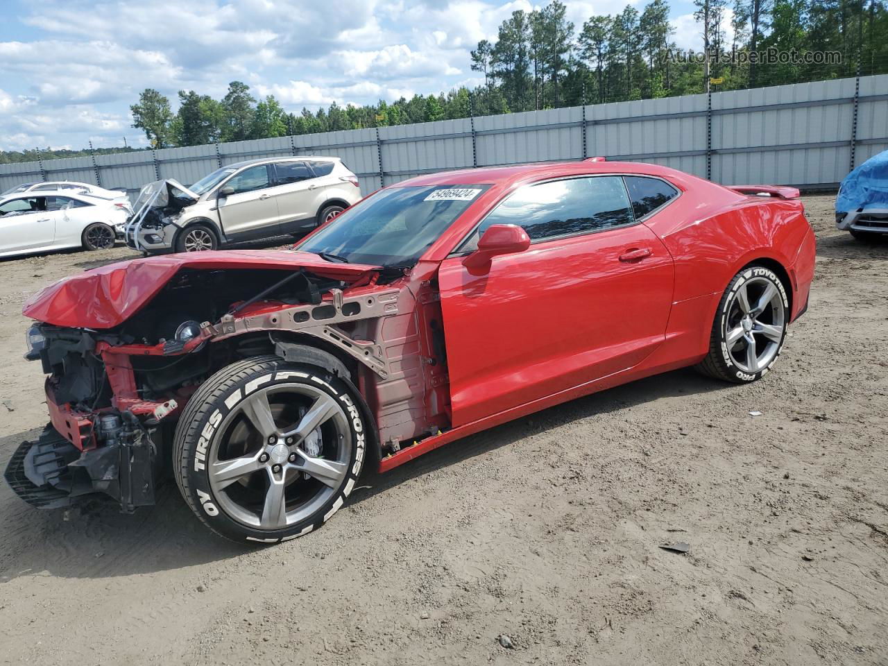 2018 Chevrolet Camaro Ss Red vin: 1G1FF1R77J0123612