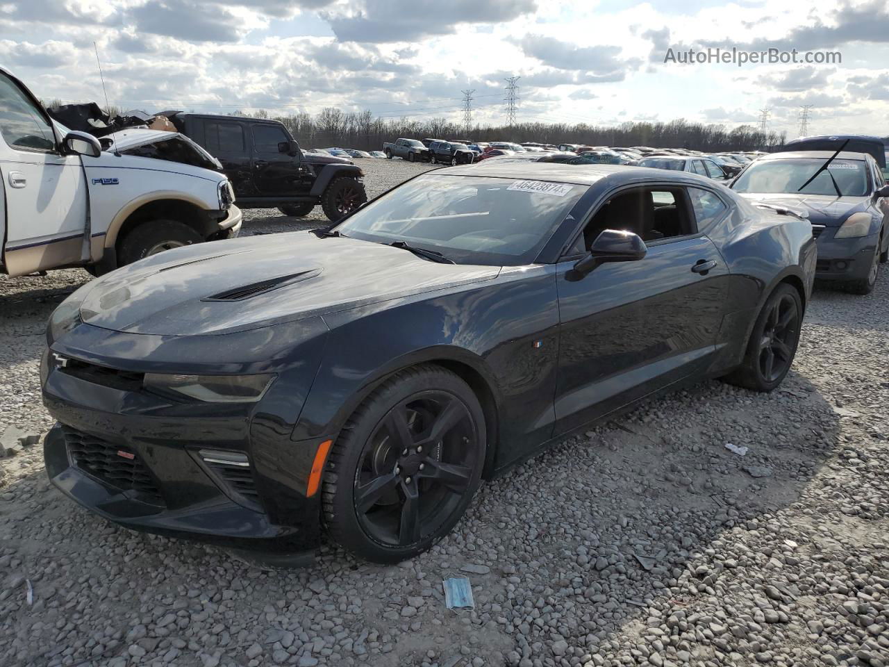 2017 Chevrolet Camaro Ss Black vin: 1G1FF1R78H0101791