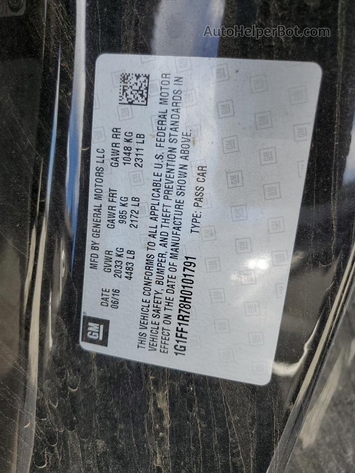 2017 Chevrolet Camaro Ss Black vin: 1G1FF1R78H0101791