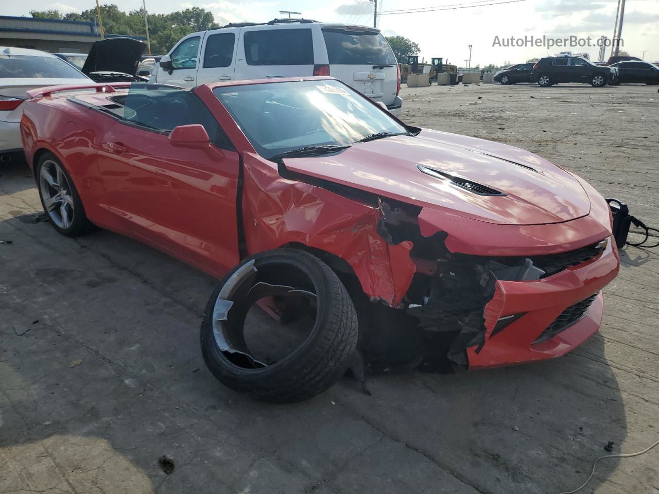 2017 Chevrolet Camaro Ss Red vin: 1G1FF3D71H0201167