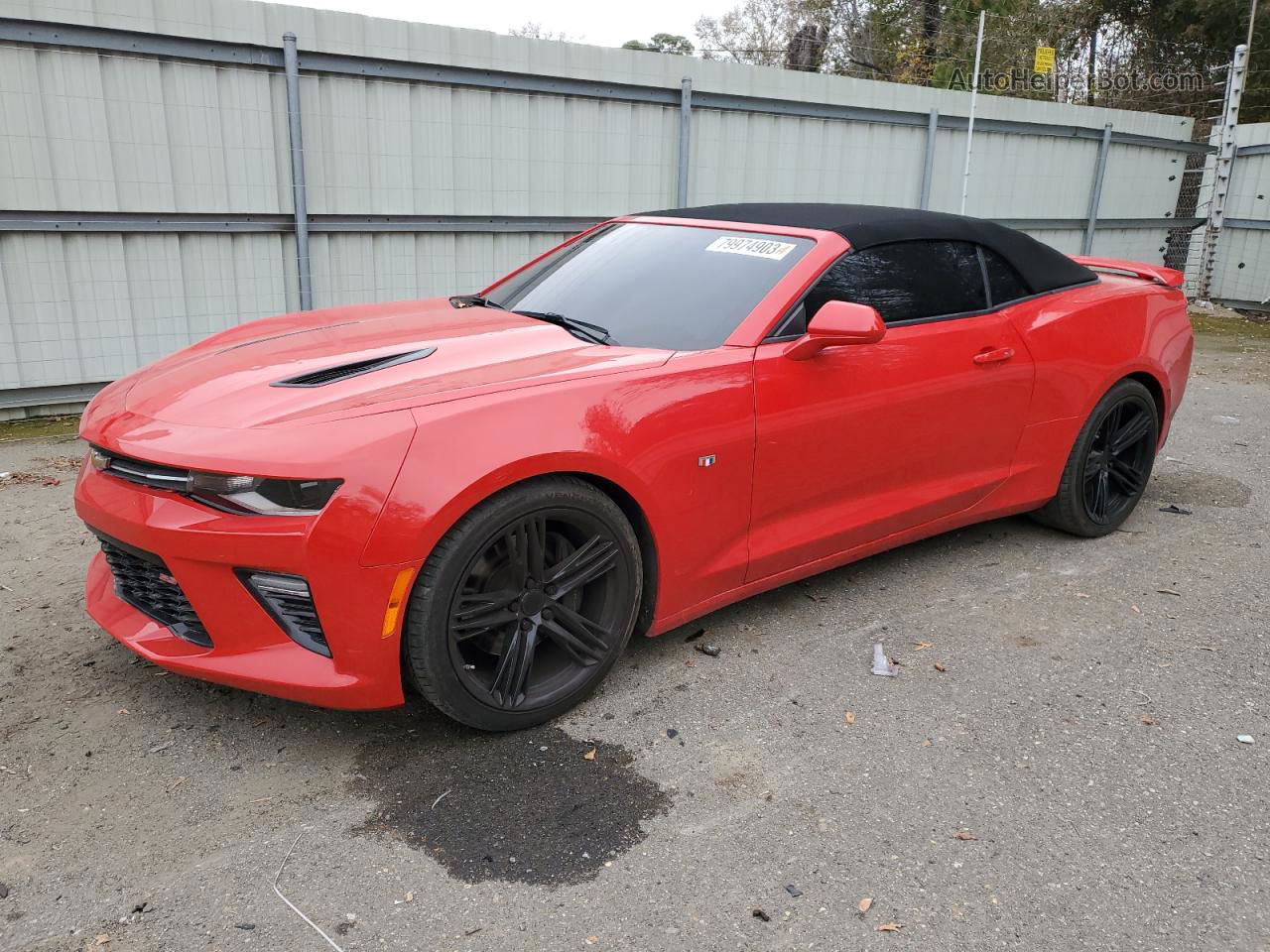 2018 Chevrolet Camaro Ss Red vin: 1G1FF3D73J0125506