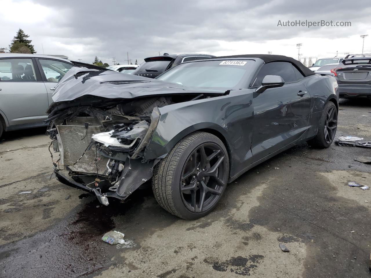 2017 Chevrolet Camaro Ss Charcoal vin: 1G1FF3D79H0171478