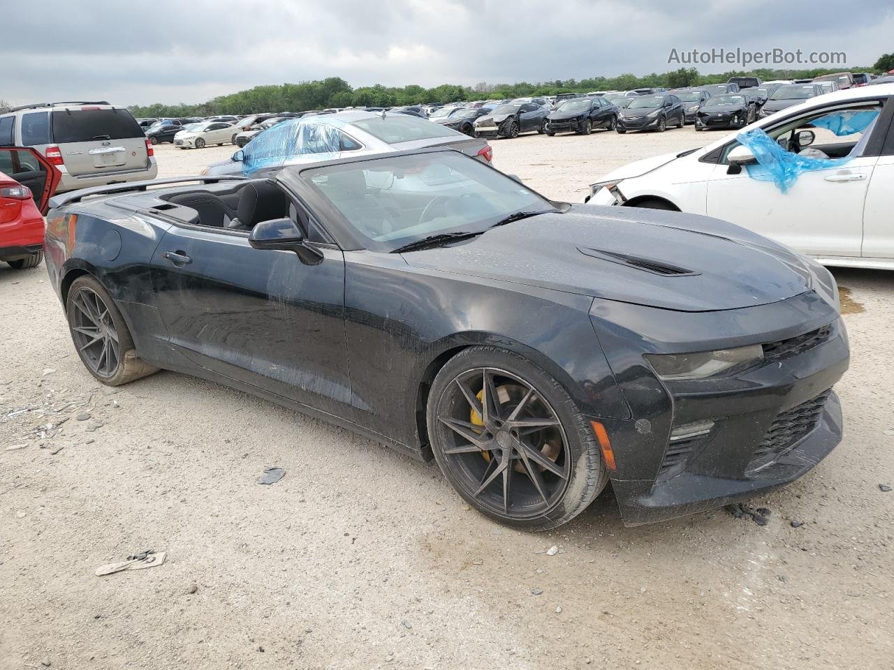 2017 Chevrolet Camaro Ss Black vin: 1G1FF3D7XH0199323