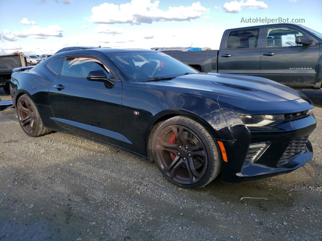 2018 Chevrolet Camaro Ss Black vin: 1G1FG1R78J0138102