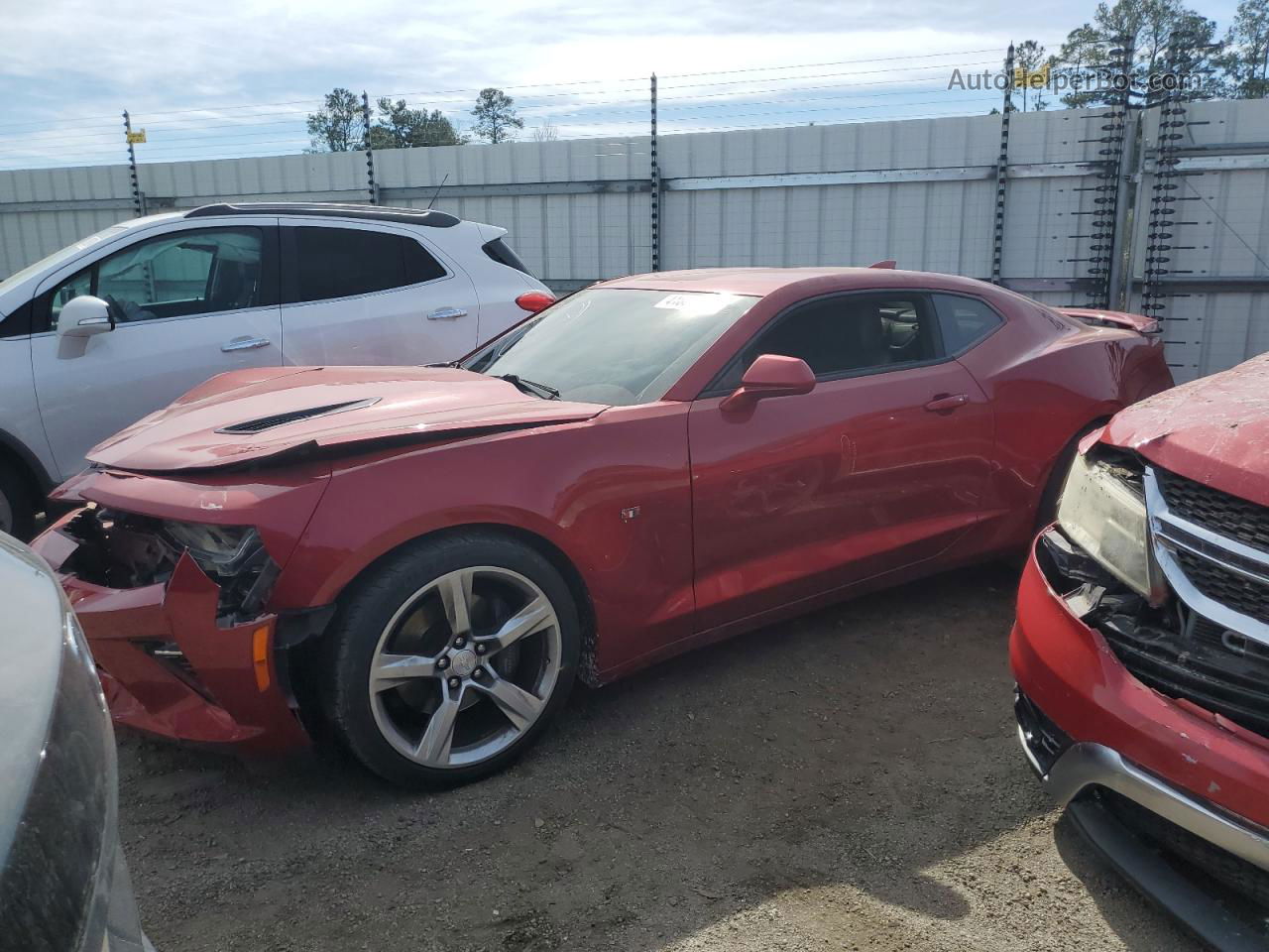 2017 Chevrolet Camaro Ss Red vin: 1G1FG1R7XH0111140