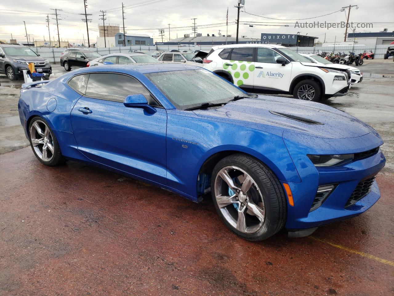 2018 Chevrolet Camaro Ss Blue vin: 1G1FG1R7XJ0180433