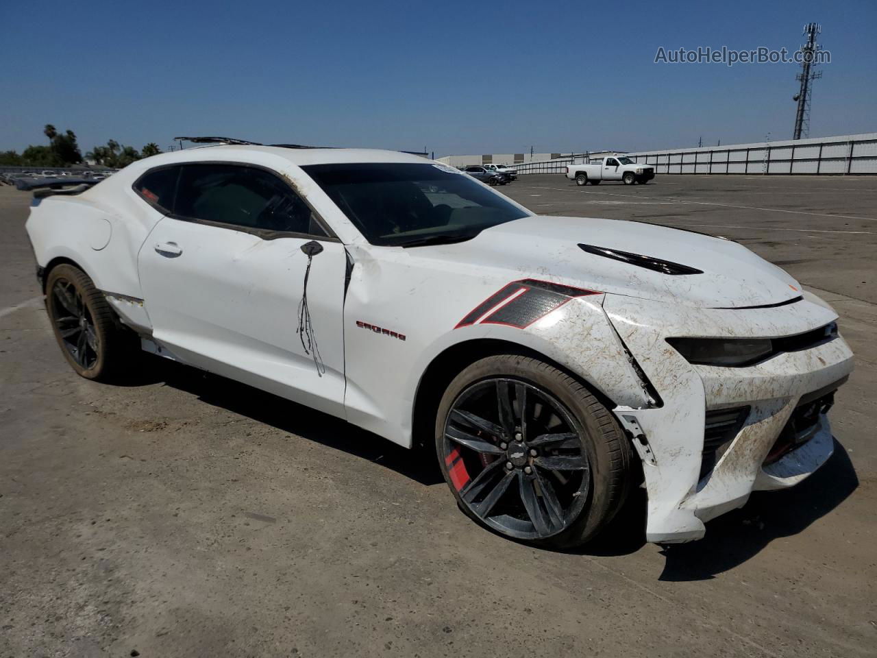 2018 Chevrolet Camaro Ss White vin: 1G1FH1R70J0117869