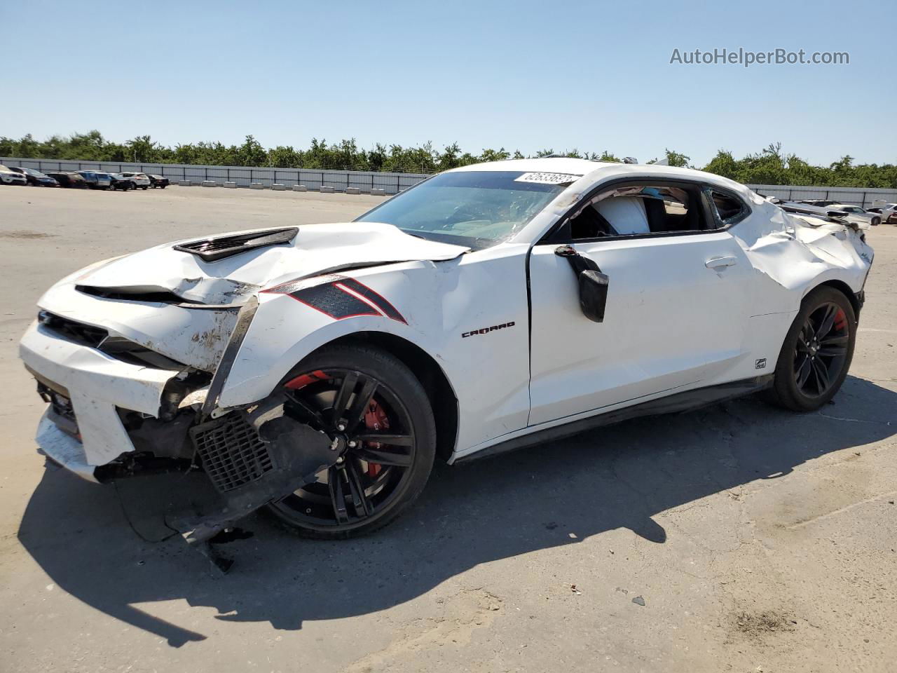 2018 Chevrolet Camaro Ss White vin: 1G1FH1R70J0117869