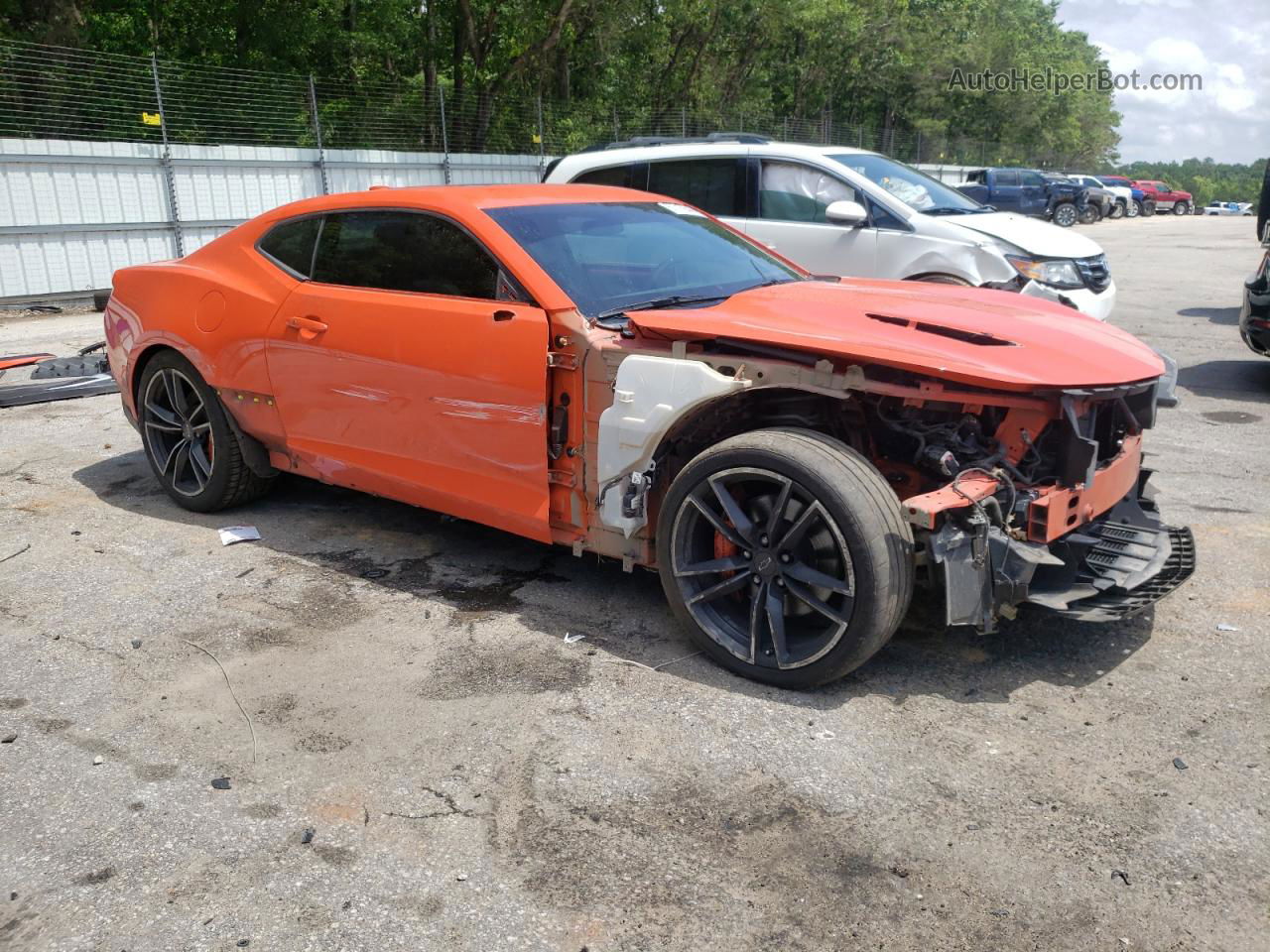 2018 Chevrolet Camaro Ss Orange vin: 1G1FH1R70J0189204