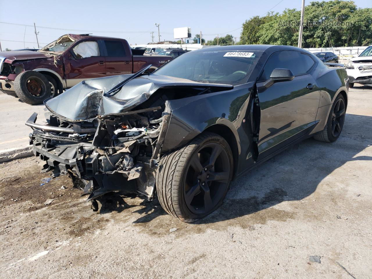 2018 Chevrolet Camaro Ss Charcoal vin: 1G1FH1R71J0104676