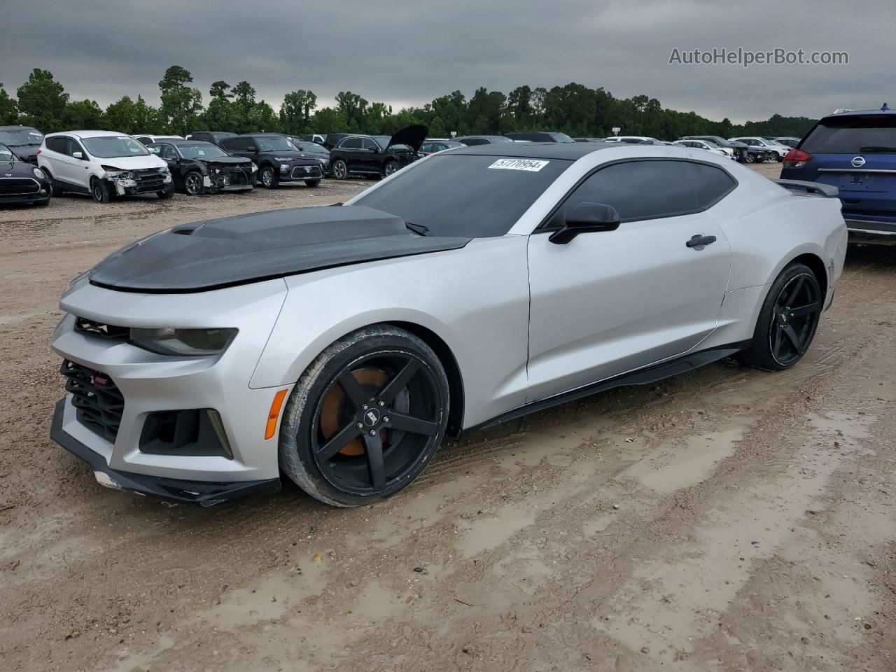 2018 Chevrolet Camaro Ss Серебряный vin: 1G1FH1R71J0187641