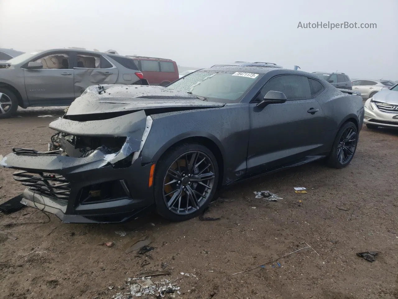 2017 Chevrolet Camaro Ss Gray vin: 1G1FH1R73H0128522