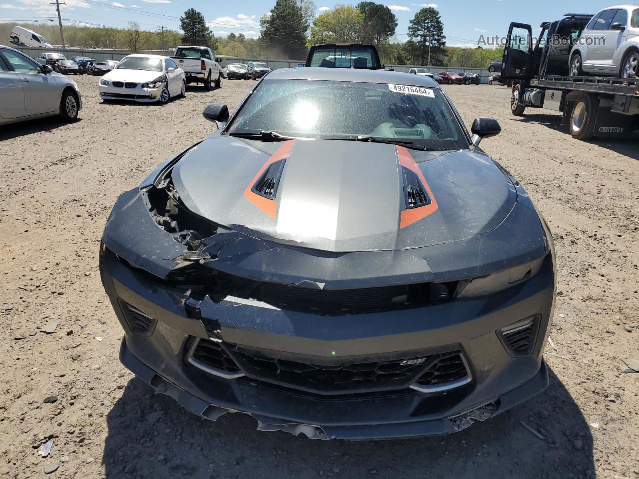 2017 Chevrolet Camaro Ss Gray vin: 1G1FH1R73H0142467