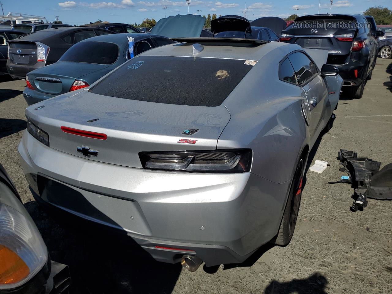 2018 Chevrolet Camaro Ss Silver vin: 1G1FH1R73J0129496