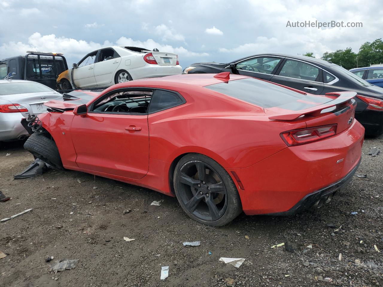 2017 Chevrolet Camaro Ss Red vin: 1G1FH1R74H0102513