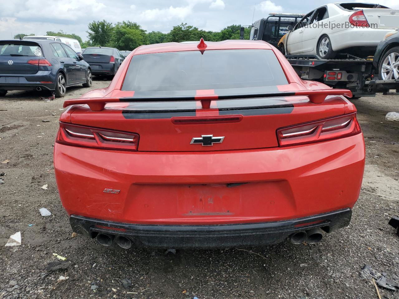 2017 Chevrolet Camaro Ss Red vin: 1G1FH1R74H0102513