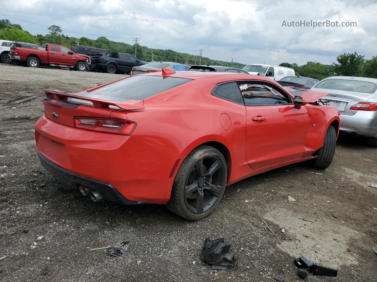 2017 Chevrolet Camaro Ss Red vin: 1G1FH1R74H0102513