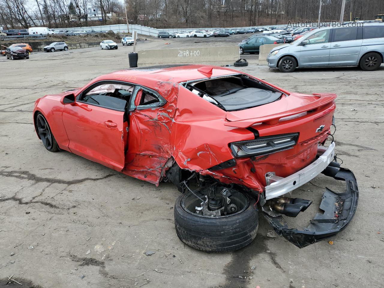 2017 Chevrolet Camaro Ss Red vin: 1G1FH1R74H0188857