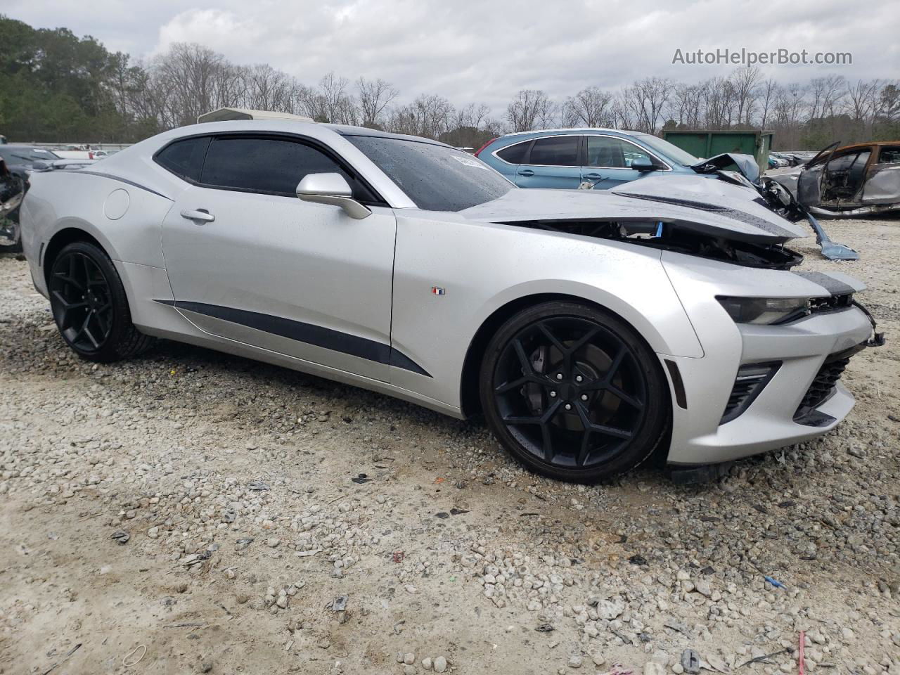 2017 Chevrolet Camaro Ss Silver vin: 1G1FH1R75H0130546