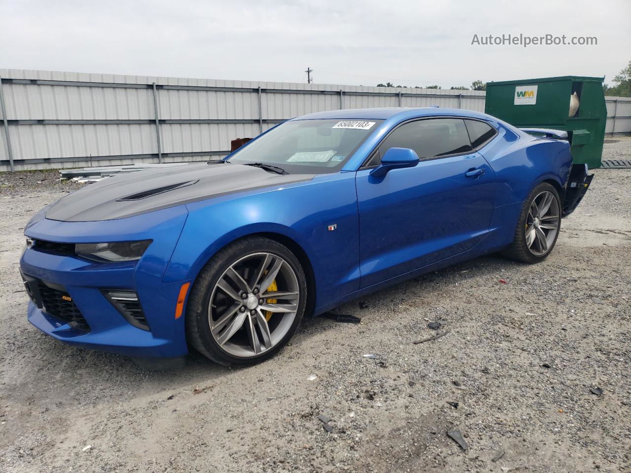 2017 Chevrolet Camaro Ss Blue vin: 1G1FH1R76H0104957