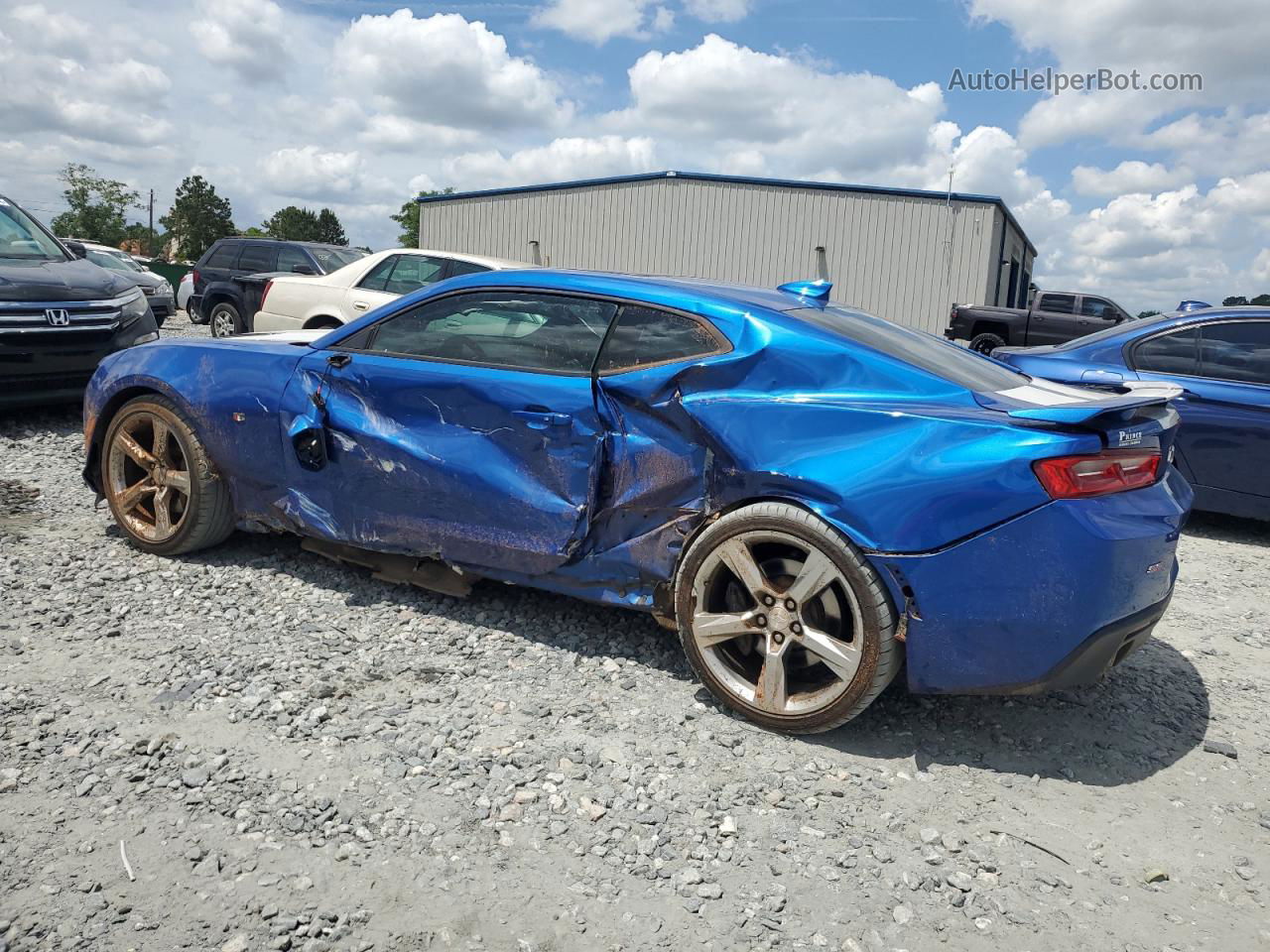 2017 Chevrolet Camaro Ss Blue vin: 1G1FH1R76H0124173