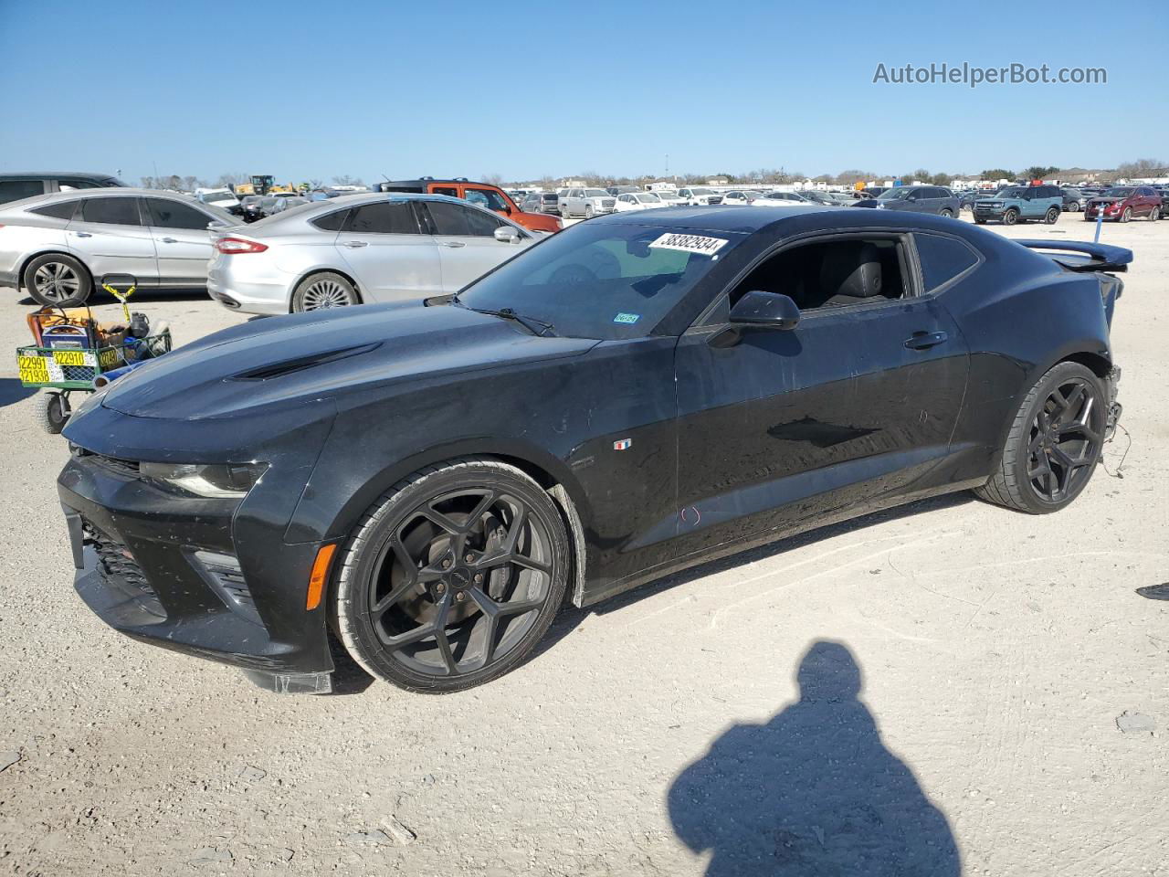 2017 Chevrolet Camaro Ss Black vin: 1G1FH1R76H0140566