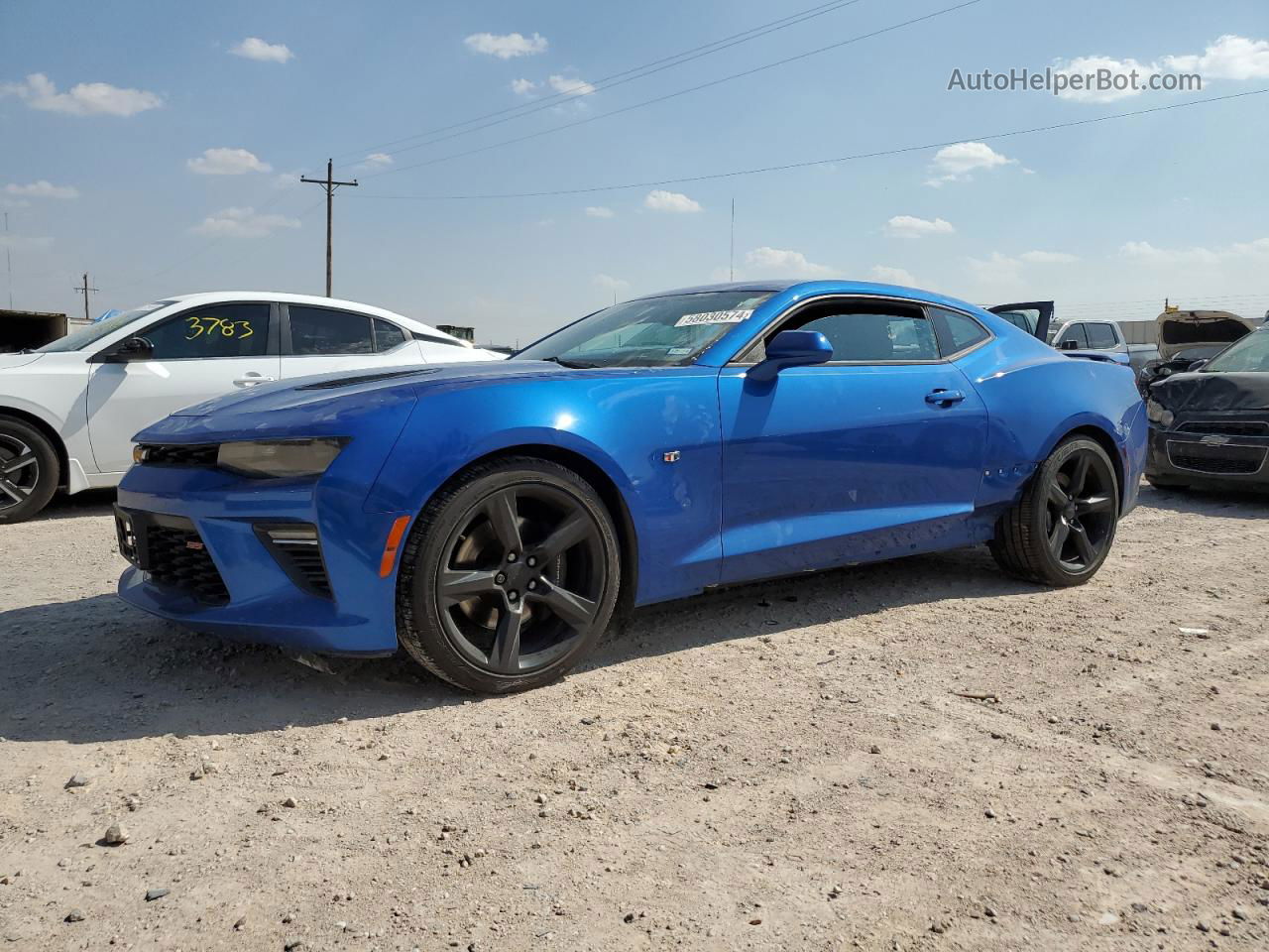 2018 Chevrolet Camaro Ss Blue vin: 1G1FH1R76J0159852