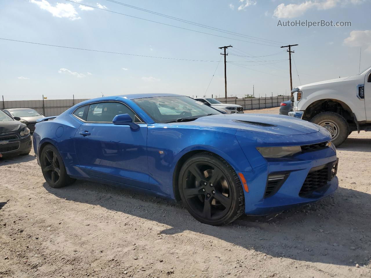 2018 Chevrolet Camaro Ss Blue vin: 1G1FH1R76J0159852