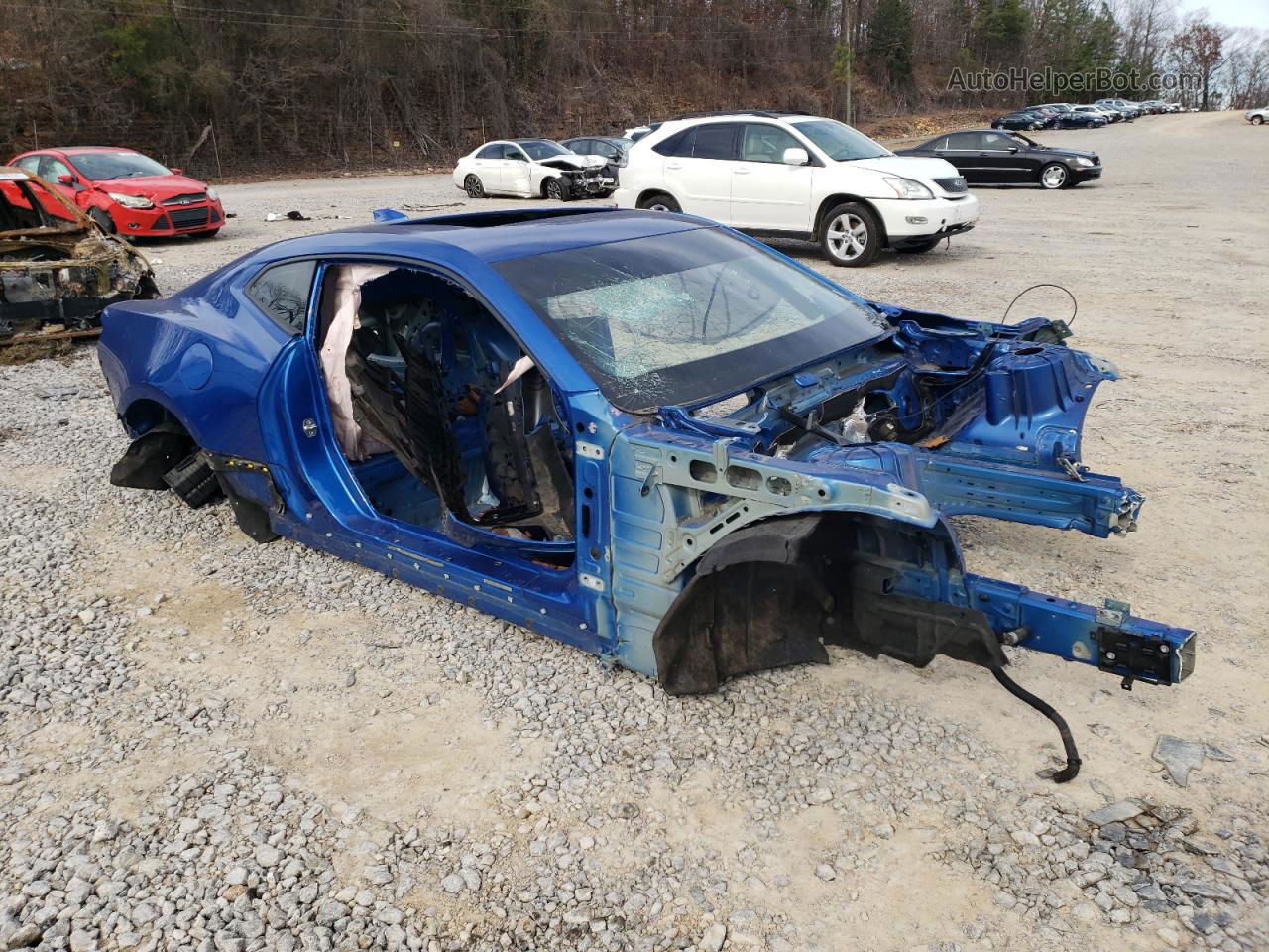 2017 Chevrolet Camaro Ss Blue vin: 1G1FH1R77H0145128