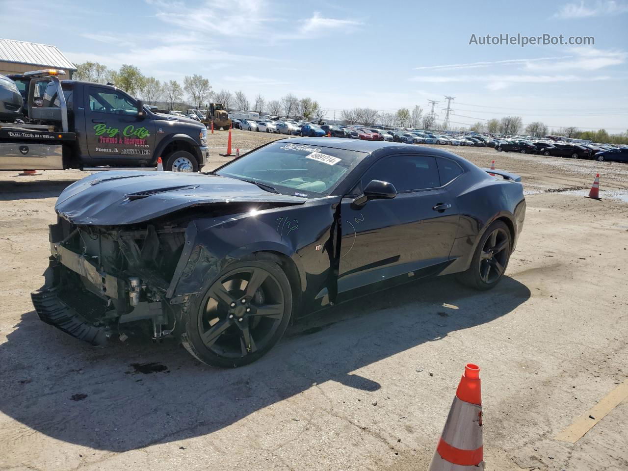 2018 Chevrolet Camaro Ss Black vin: 1G1FH1R77J0105217