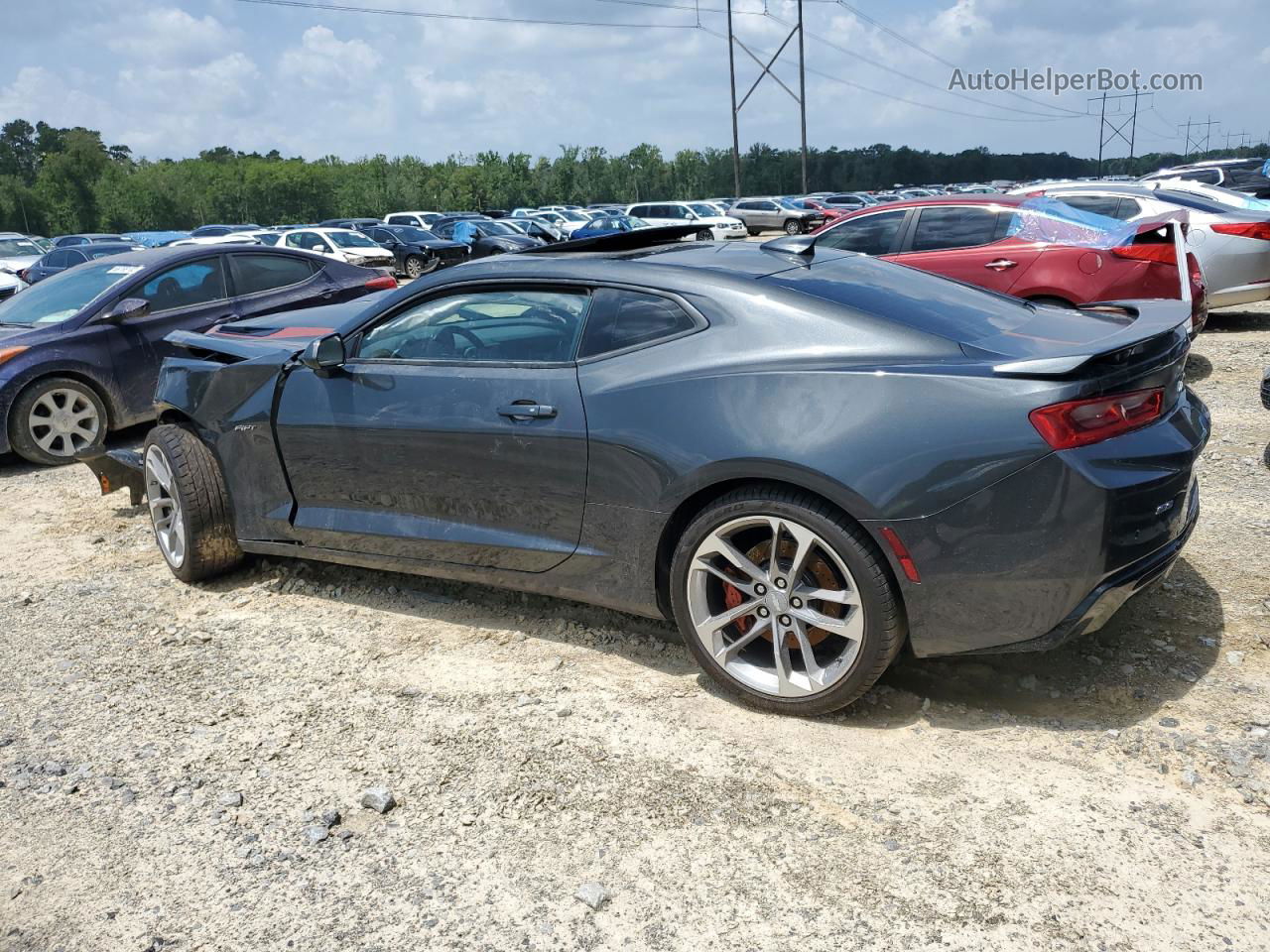 2017 Chevrolet Camaro Ss Gray vin: 1G1FH1R78H0104717