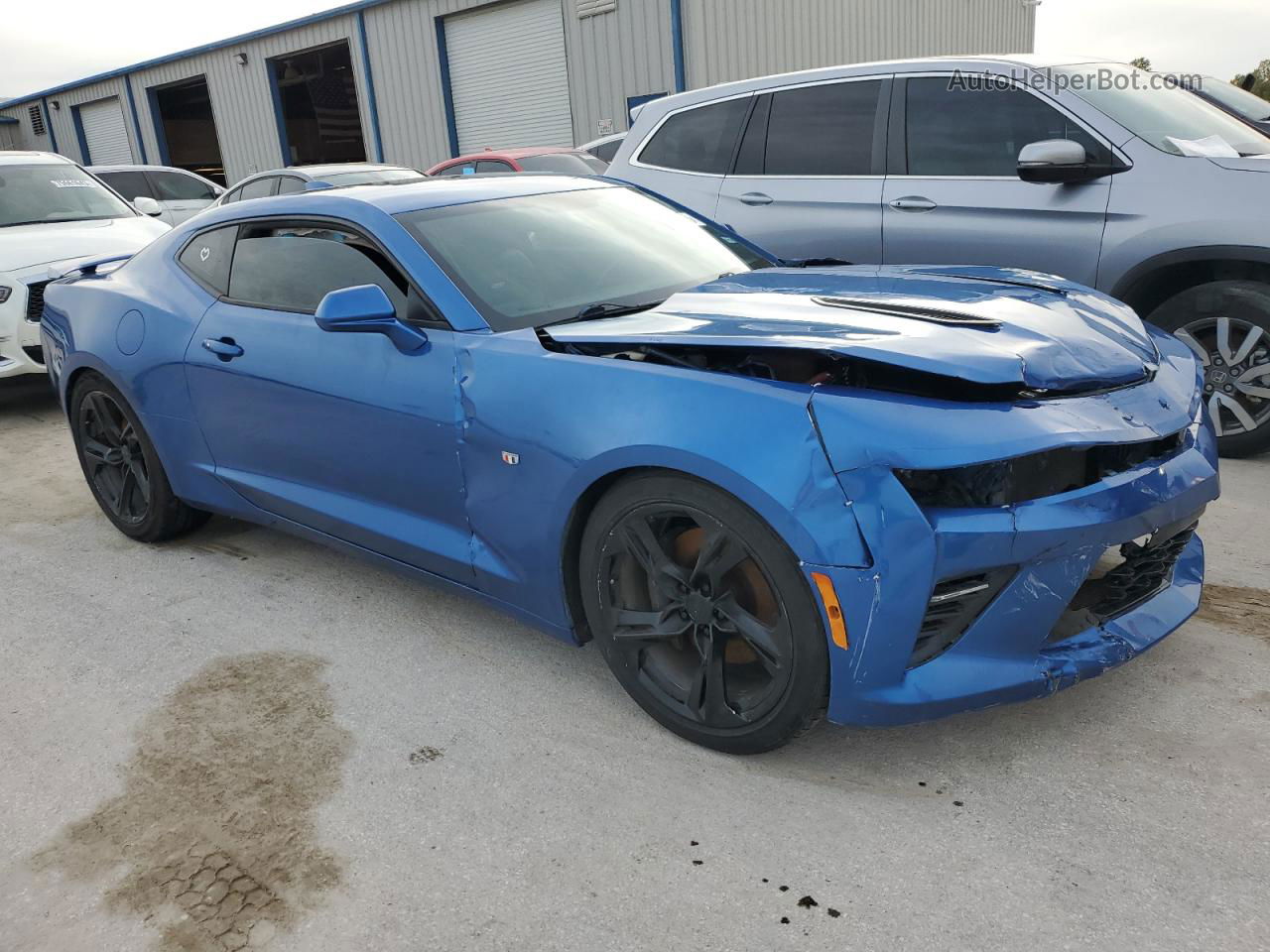 2018 Chevrolet Camaro Ss Синий vin: 1G1FH1R7XJ0130712