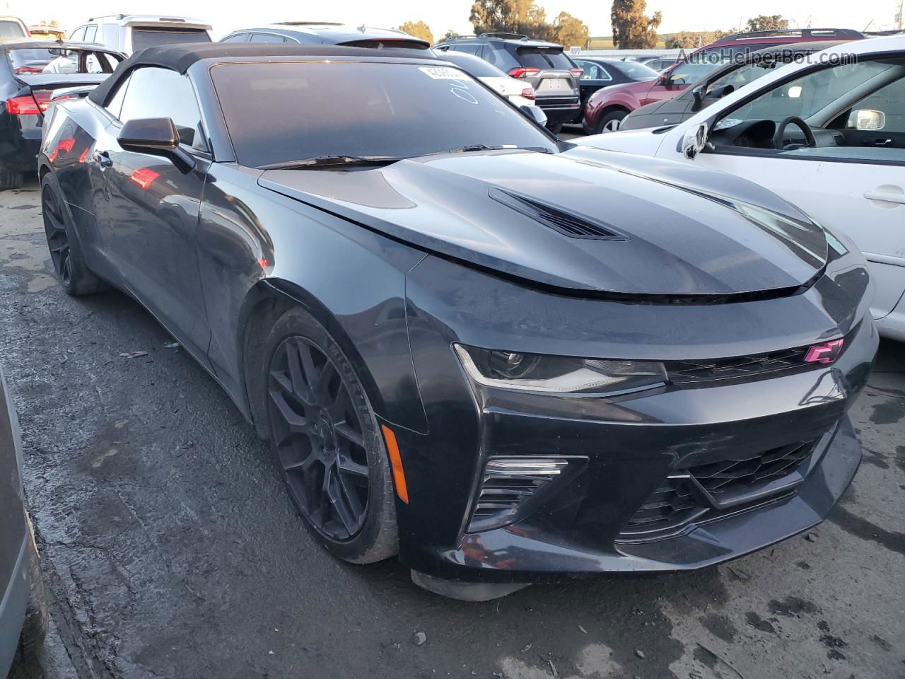 2018 Chevrolet Camaro Ss Black vin: 1G1FH3D71J0153685