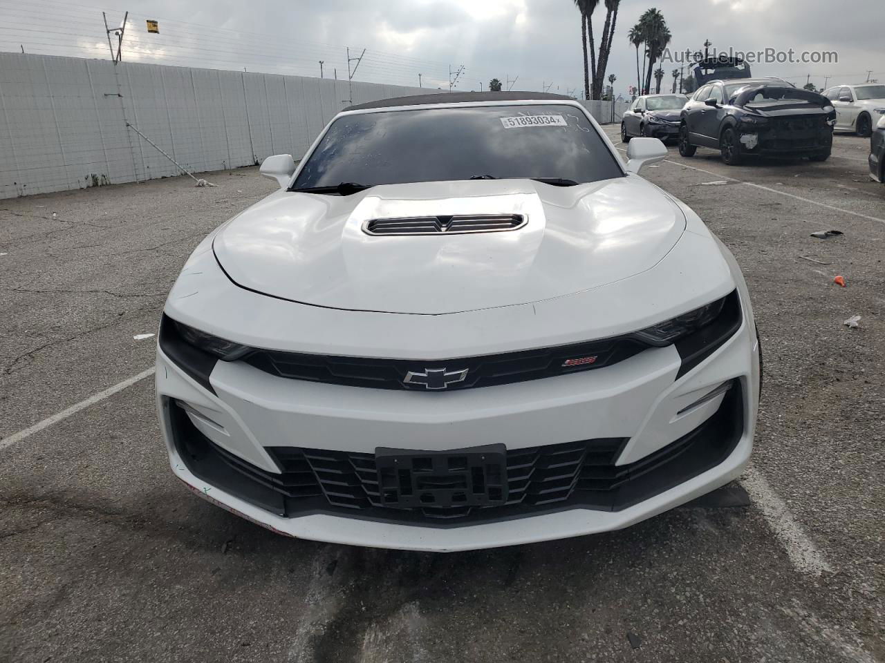 2020 Chevrolet Camaro Ss White vin: 1G1FH3D71L0117353