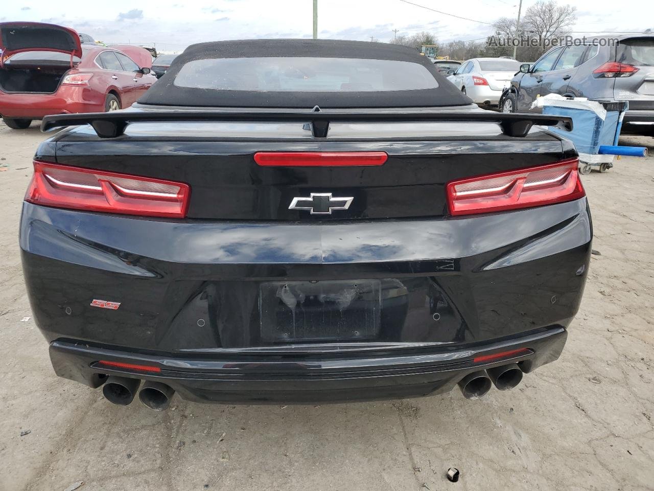 2018 Chevrolet Camaro Ss Black vin: 1G1FH3D73J0127203
