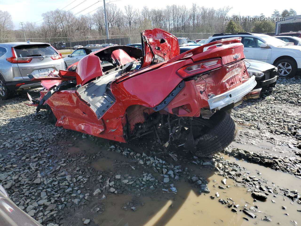 2018 Chevrolet Camaro Ss Red vin: 1G1FH3D73J0175915