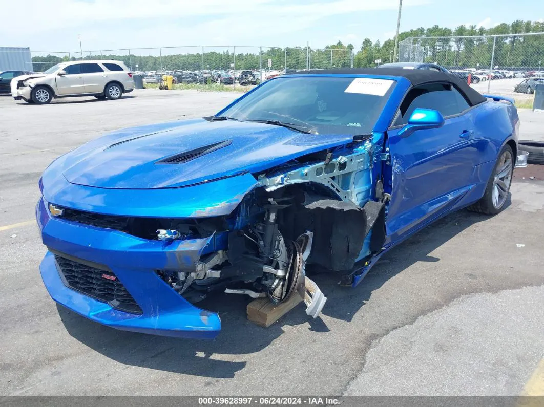 2017 Chevrolet Camaro 2ss Blue vin: 1G1FH3D78H0151653