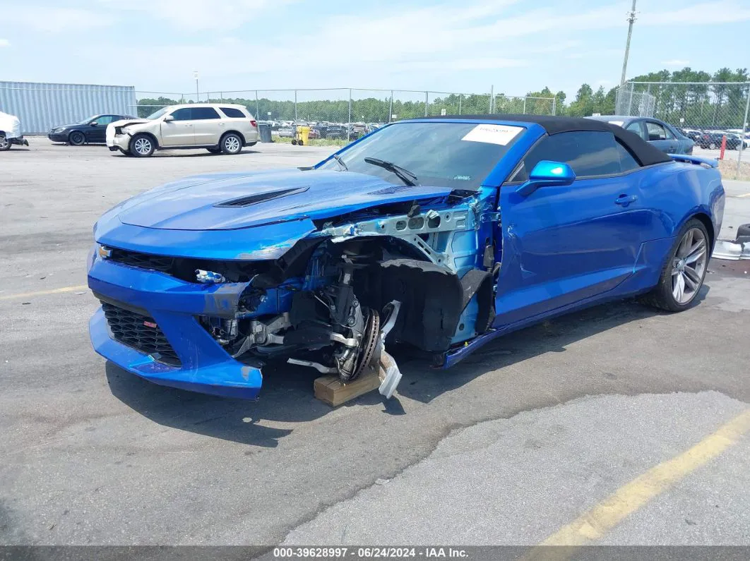 2017 Chevrolet Camaro 2ss Blue vin: 1G1FH3D78H0151653